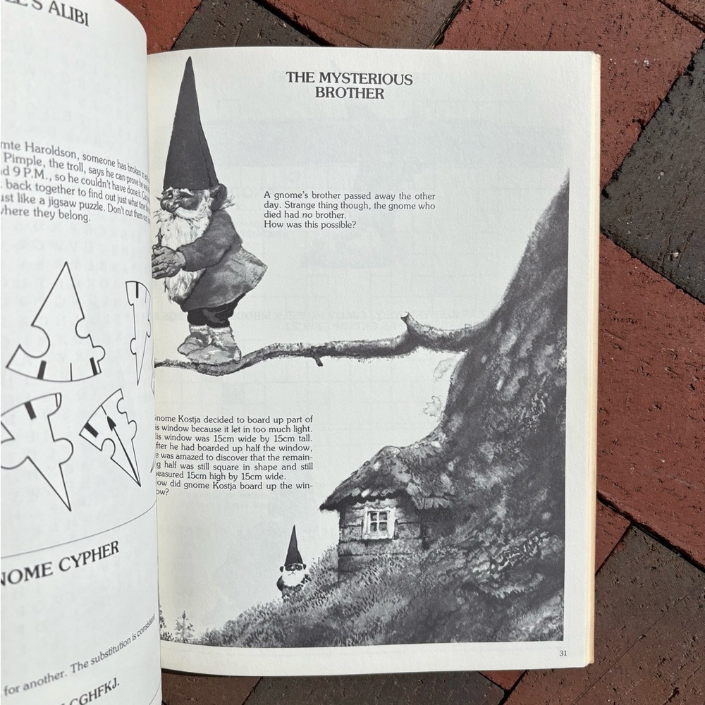 1980 Gnomes Games Trolls Gnome Puzzles Tricks Magic Word Search Fey Larry Evans - Picture 7 of 12